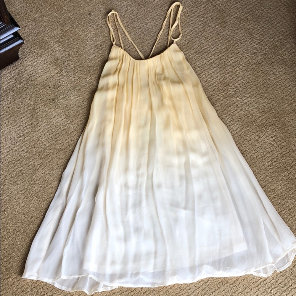 Yellow ombre dress w/ very strappy, fun back!